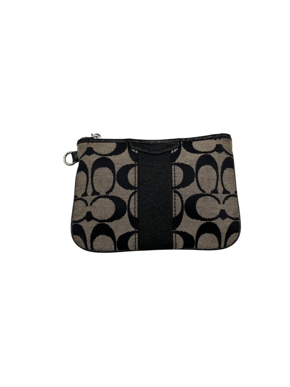 Coach Black & Cream Signature Canvas Wallet